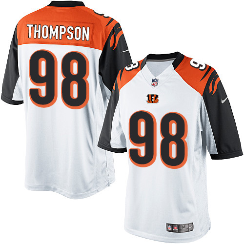 Men's Limited Brandon Thompson Nike Jersey White Road - #98 NFL Cincinnati Bengals